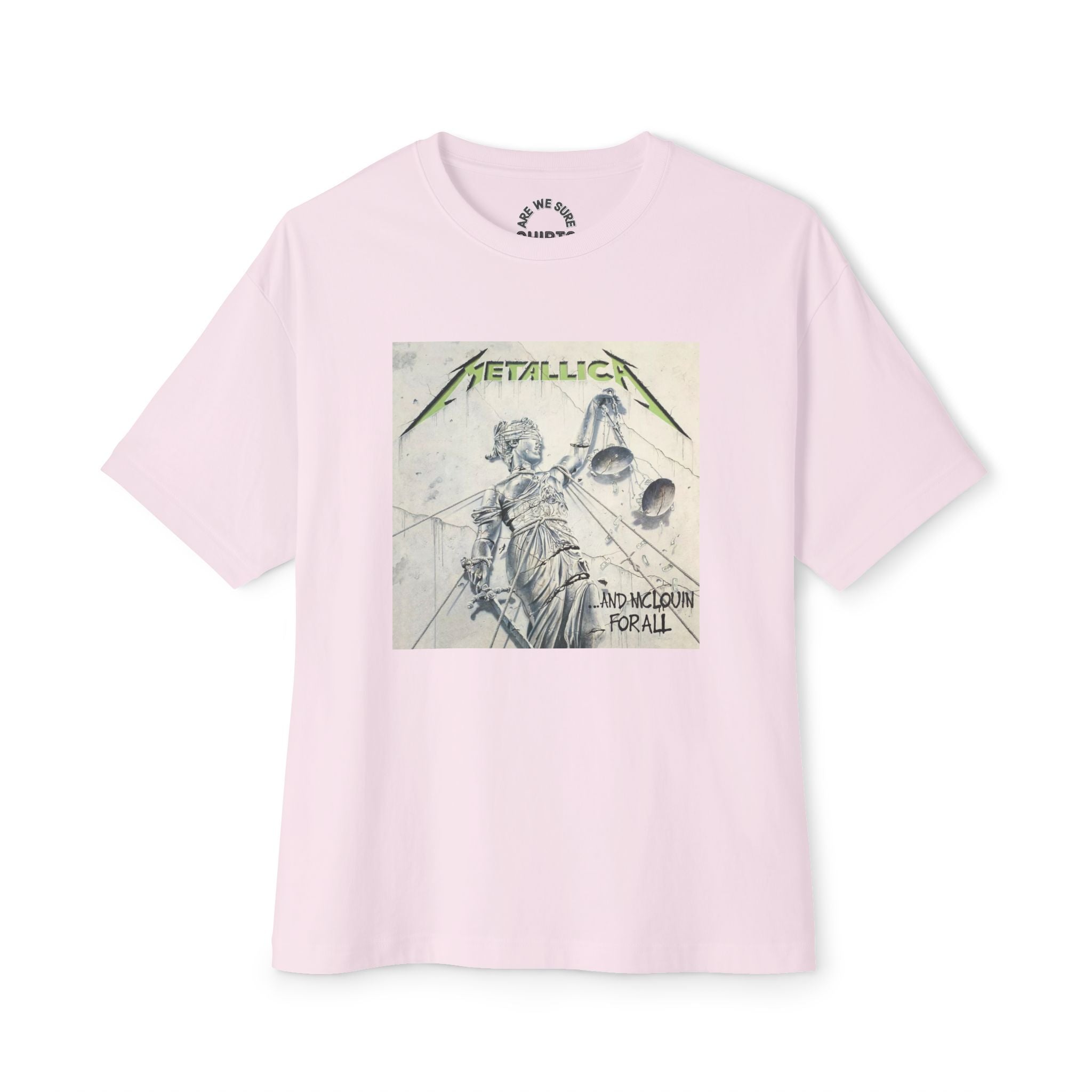 Metallica Comfy Unisex Oversized Boxy Tee "...And Justice For All" McLovin Version