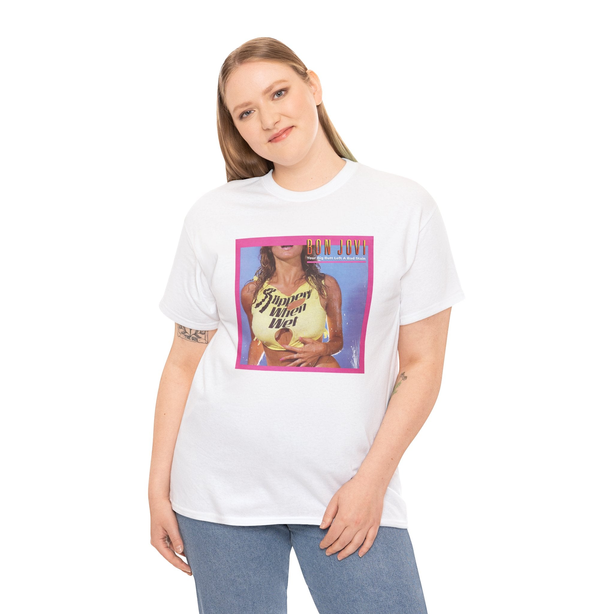 Bon Jovi Unisex Heavy Soft Cotton Shirt "You Give Love A Bad Name" Parody Tee