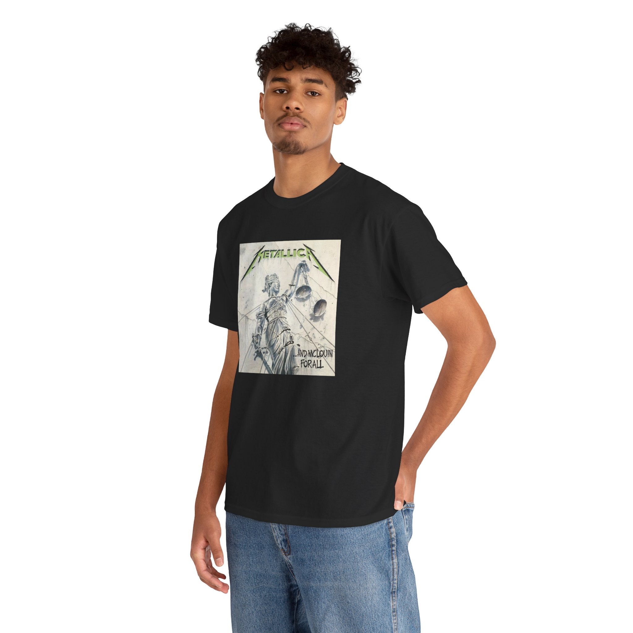 Metallica Unisex Heavy Cotton Shirt  "...And Justice For All" McLovin Version