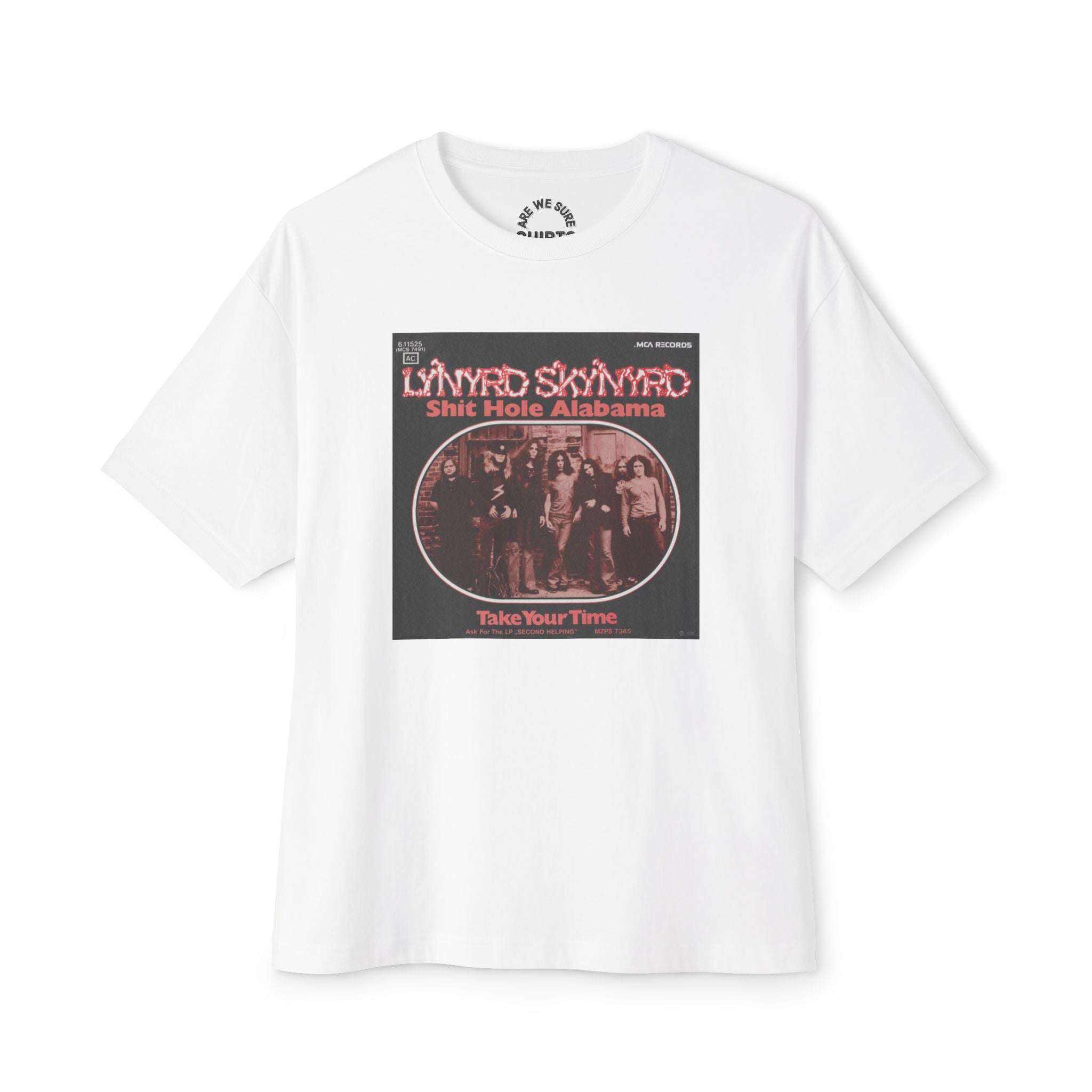 Lynyrd Skynyrd Comfy Unisex Oversized Boxy Tee "Sweet Home Alabama" Parody