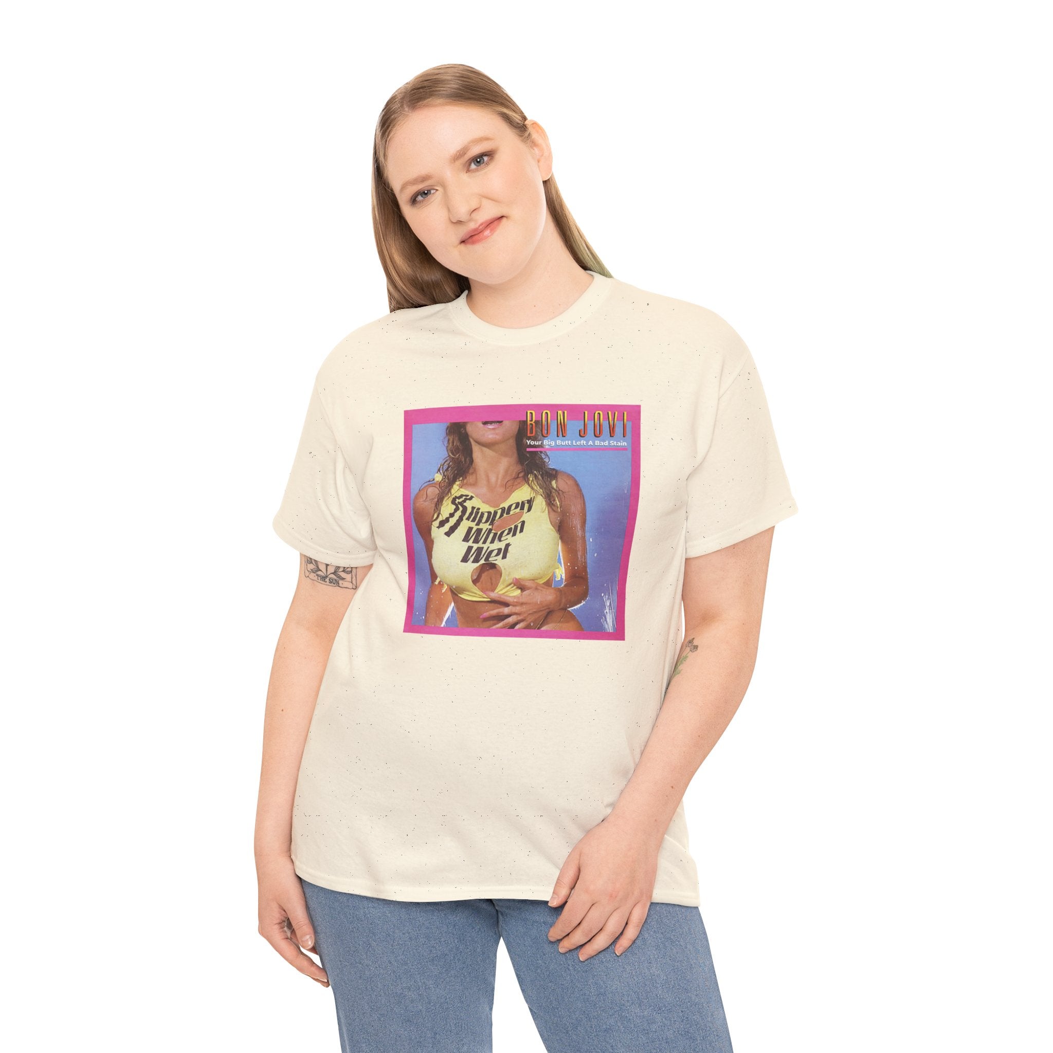 Bon Jovi Unisex Heavy Soft Cotton Shirt "You Give Love A Bad Name" Parody Tee