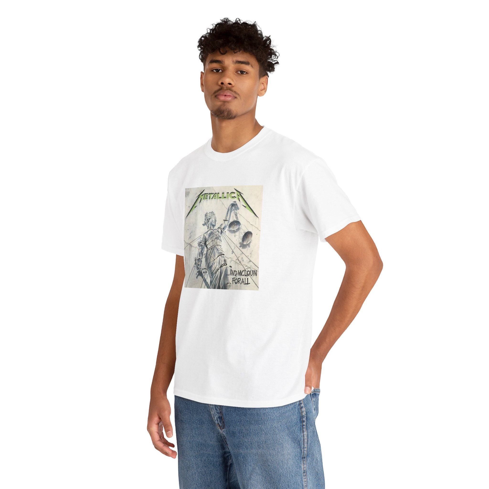 Metallica Unisex Heavy Cotton Shirt  "...And Justice For All" McLovin Version