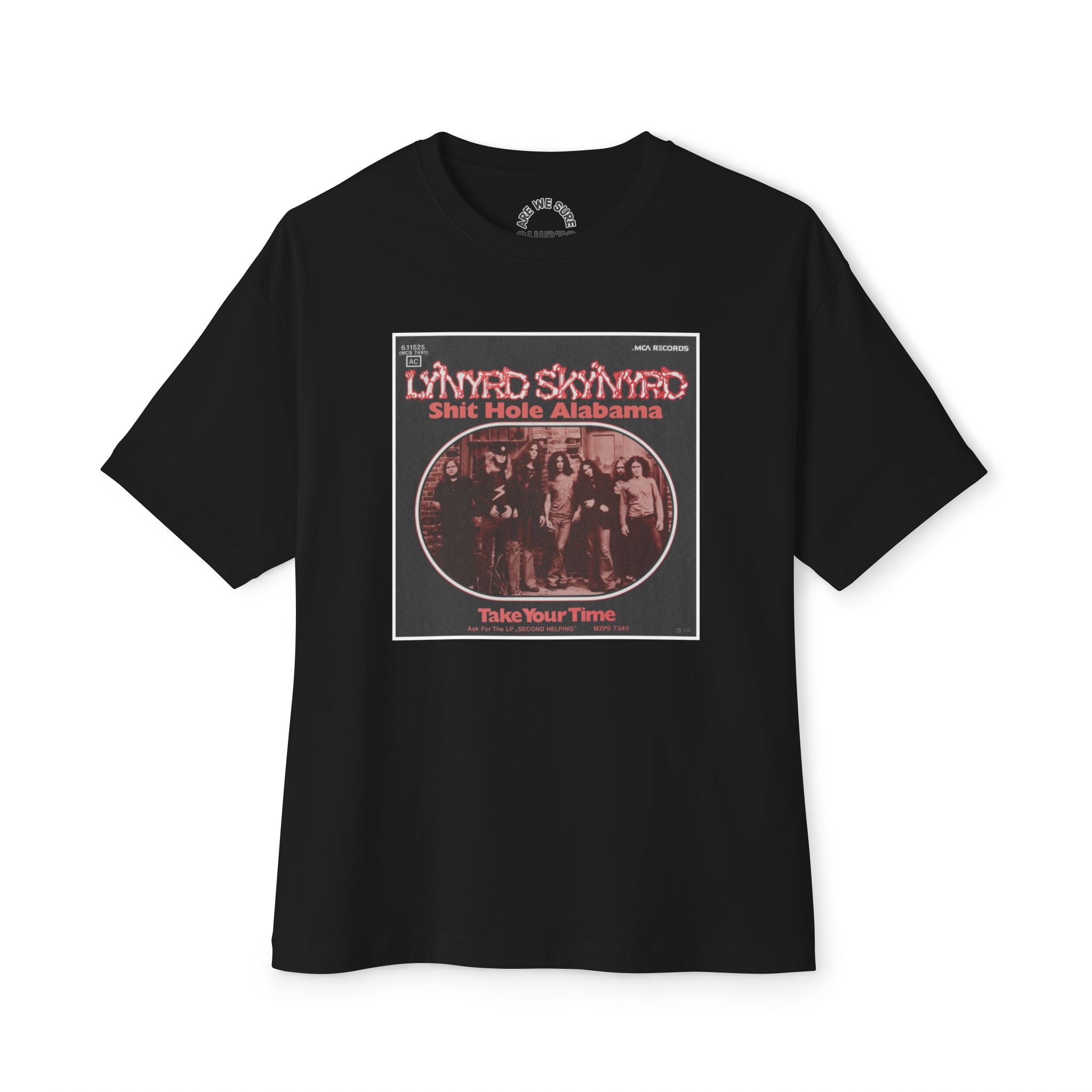Lynyrd Skynyrd Comfy Unisex Oversized Boxy Tee "Sweet Home Alabama" Parody