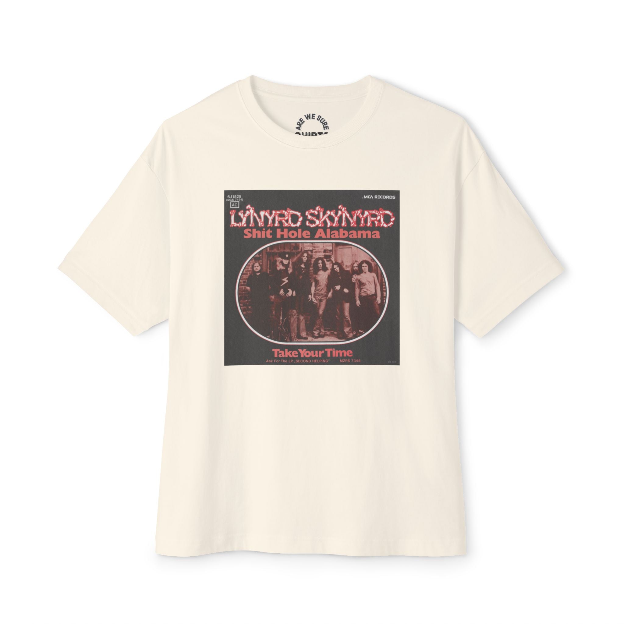 Lynyrd Skynyrd Comfy Unisex Oversized Boxy Tee "Sweet Home Alabama" Parody