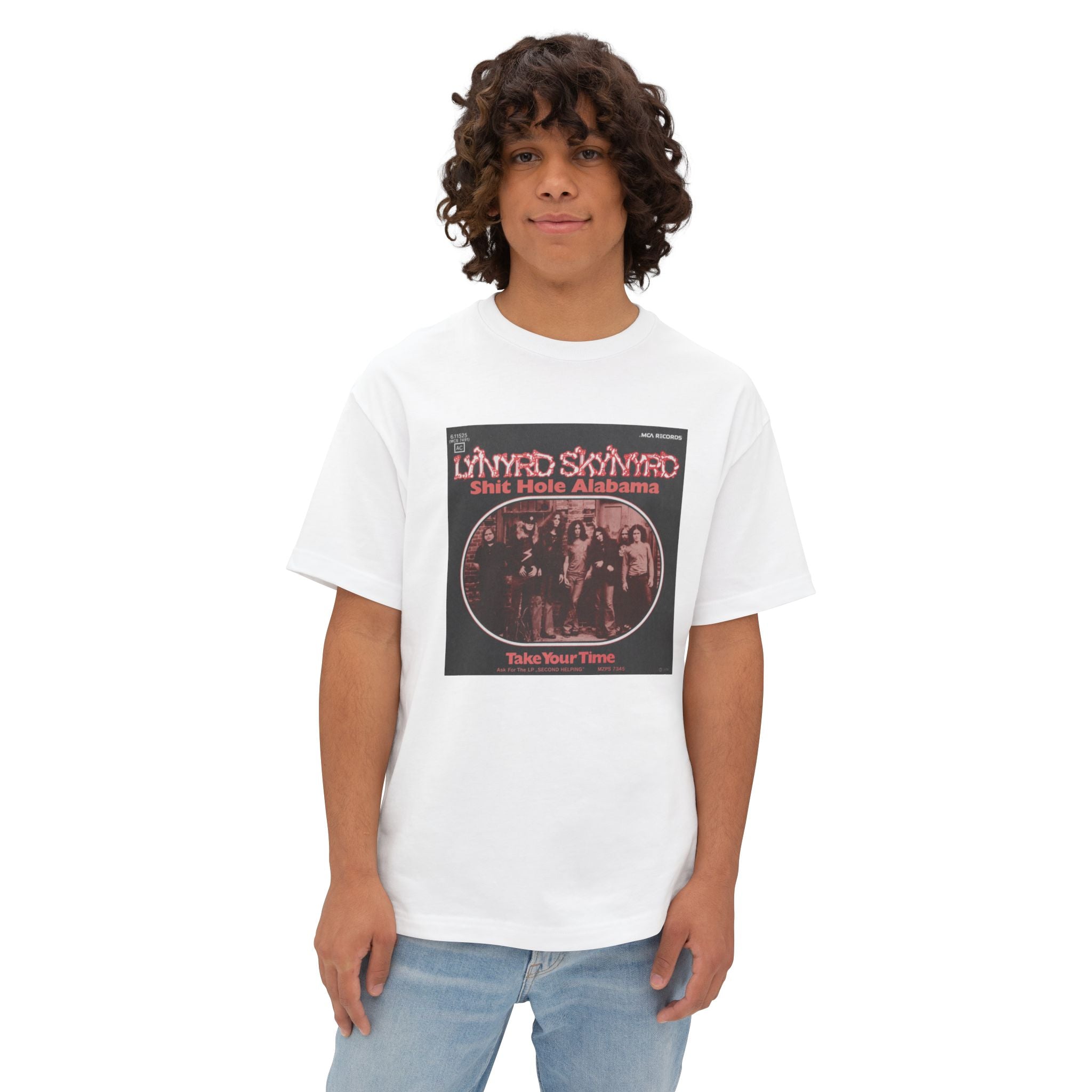 Lynyrd Skynyrd Comfy Unisex Oversized Boxy Tee "Sweet Home Alabama" Parody