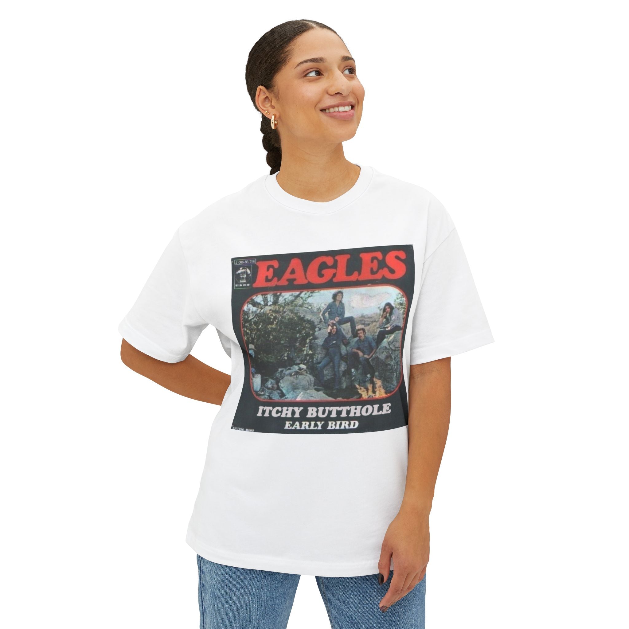 The Eagles Comfy Unisex Oversized Boxy Tee "Witchy Woman" Parody